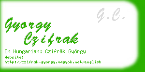 gyorgy czifrak business card