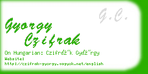 gyorgy czifrak business card